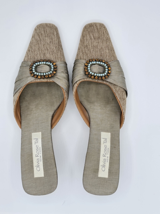 Olivia Rose Shoes - Olivia Rose Tal New York Embellished Pointed Toe Mule Heels Size 8